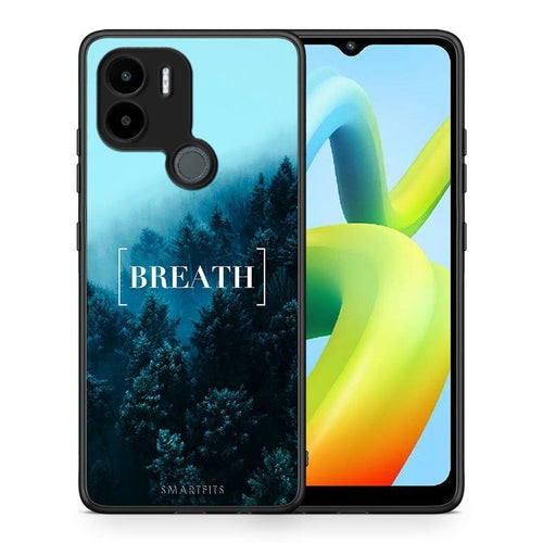 Θήκη Xiaomi Redmi A1+ / A2+ Quote Breath από τη Smartfits με σχέδιο στο πίσω μέρος και μαύρο περίβλημα | Xiaomi Redmi A1+ / A2+ Quote Breath Case with Colorful Back and Black Bezels