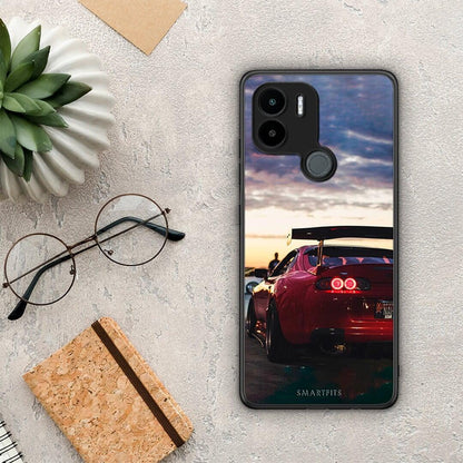 Θήκη Xiaomi Redmi A1+ / A2+ Racing Supra από τη Smartfits με σχέδιο στο πίσω μέρος και μαύρο περίβλημα | Xiaomi Redmi A1+ / A2+ Racing Supra Case with Colorful Back and Black Bezels