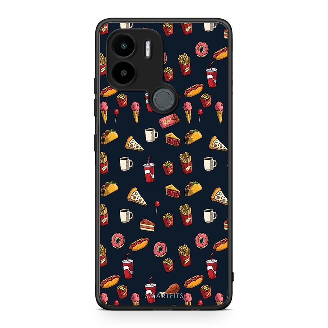 Θήκη Xiaomi Redmi A1+ / A2+ Random Hungry από τη Smartfits με σχέδιο στο πίσω μέρος και μαύρο περίβλημα | Xiaomi Redmi A1+ / A2+ Random Hungry Case with Colorful Back and Black Bezels