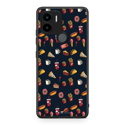 Θήκη Xiaomi Redmi A1+ / A2+ Random Hungry από τη Smartfits με σχέδιο στο πίσω μέρος και μαύρο περίβλημα | Xiaomi Redmi A1+ / A2+ Random Hungry Case with Colorful Back and Black Bezels