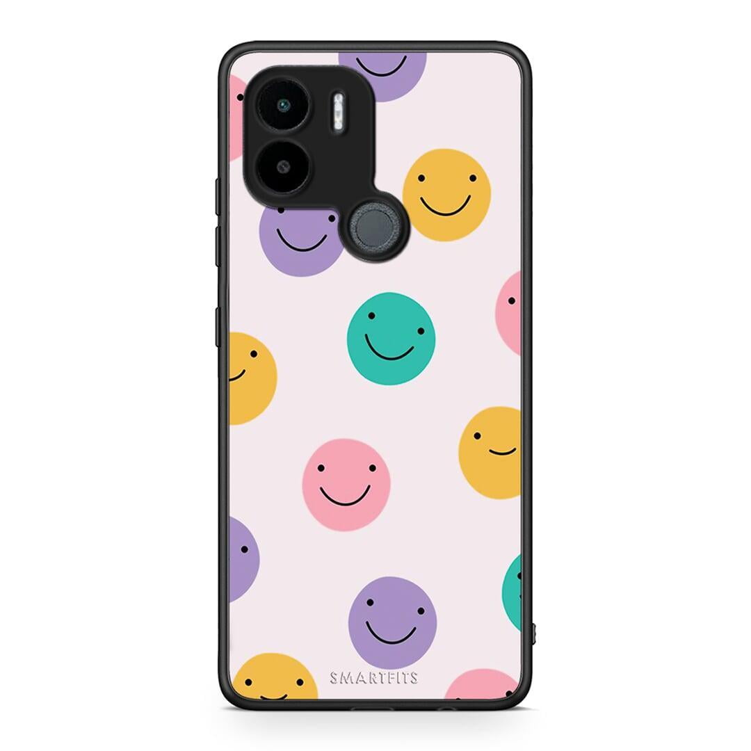 Θήκη Xiaomi Redmi A1+ / A2+ Smiley Faces από τη Smartfits με σχέδιο στο πίσω μέρος και μαύρο περίβλημα | Xiaomi Redmi A1+ / A2+ Smiley Faces Case with Colorful Back and Black Bezels