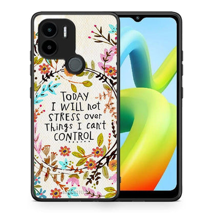 Θήκη Xiaomi Redmi A1+ / A2+ Stress Over από τη Smartfits με σχέδιο στο πίσω μέρος και μαύρο περίβλημα | Xiaomi Redmi A1+ / A2+ Stress Over Case with Colorful Back and Black Bezels