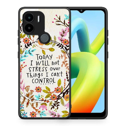 Θήκη Xiaomi Redmi A1+ / A2+ Stress Over από τη Smartfits με σχέδιο στο πίσω μέρος και μαύρο περίβλημα | Xiaomi Redmi A1+ / A2+ Stress Over Case with Colorful Back and Black Bezels