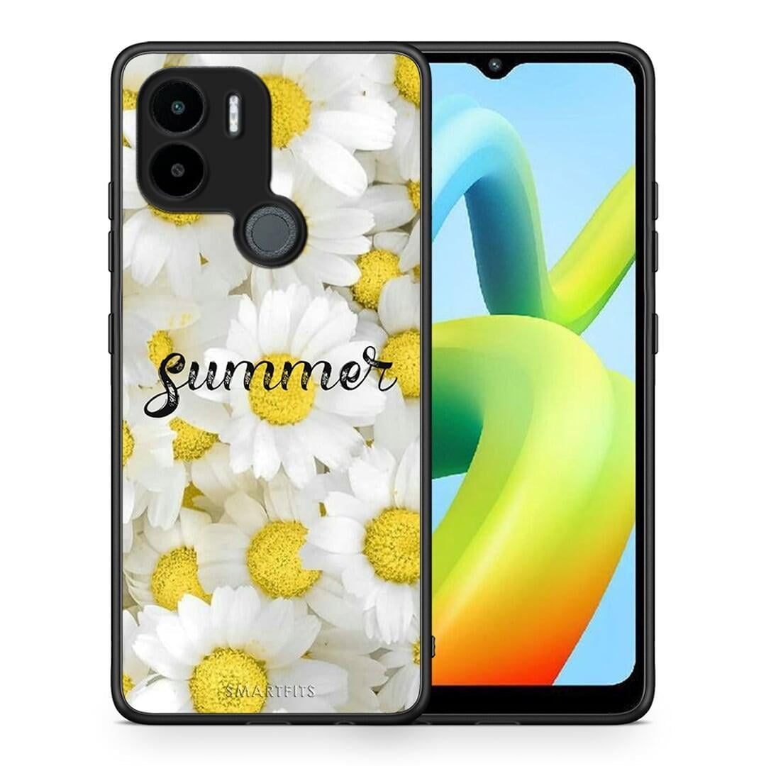 Θήκη Xiaomi Redmi A1+ / A2+ Summer Daisies από τη Smartfits με σχέδιο στο πίσω μέρος και μαύρο περίβλημα | Xiaomi Redmi A1+ / A2+ Summer Daisies Case with Colorful Back and Black Bezels