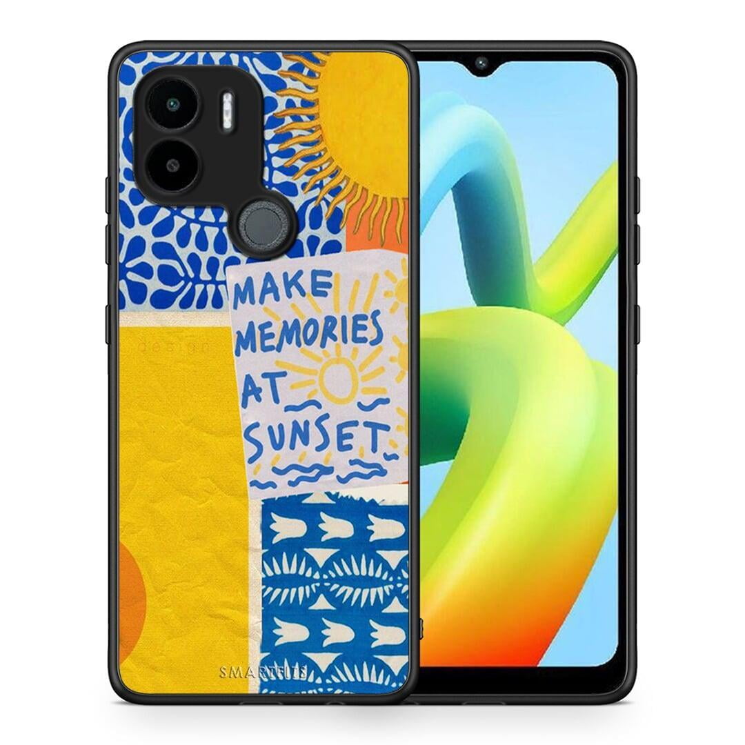 Θήκη Xiaomi Redmi A1+ / A2+ Sunset Memories από τη Smartfits με σχέδιο στο πίσω μέρος και μαύρο περίβλημα | Xiaomi Redmi A1+ / A2+ Sunset Memories Case with Colorful Back and Black Bezels