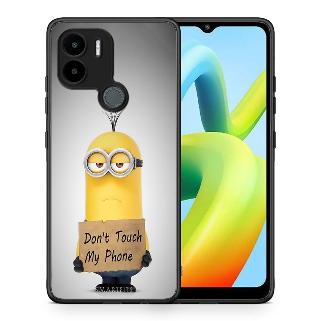 Θήκη Xiaomi Redmi A1+ / A2+ Text Minion από τη Smartfits με σχέδιο στο πίσω μέρος και μαύρο περίβλημα | Xiaomi Redmi A1+ / A2+ Text Minion Case with Colorful Back and Black Bezels