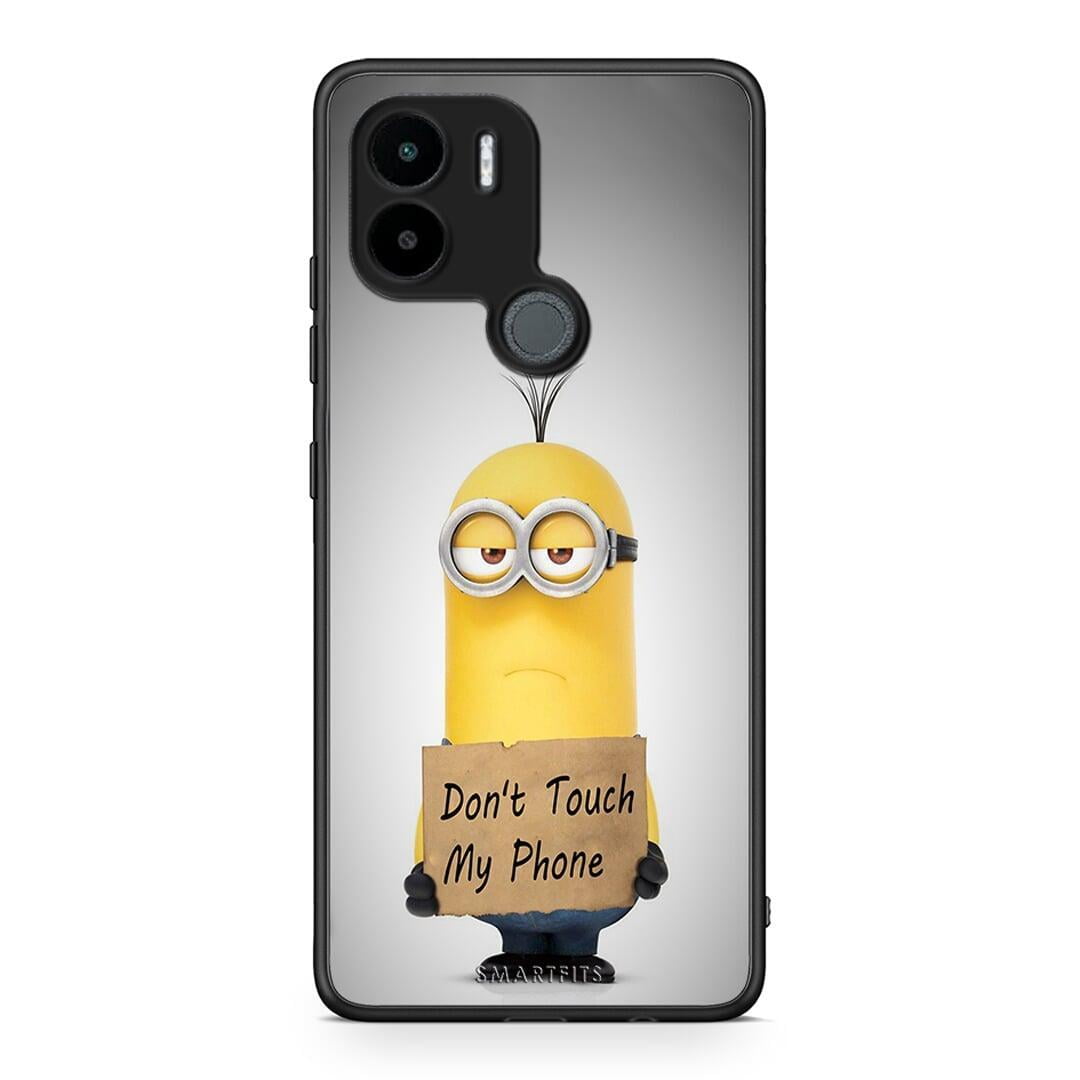 Θήκη Xiaomi Redmi A1+ / A2+ Text Minion από τη Smartfits με σχέδιο στο πίσω μέρος και μαύρο περίβλημα | Xiaomi Redmi A1+ / A2+ Text Minion Case with Colorful Back and Black Bezels