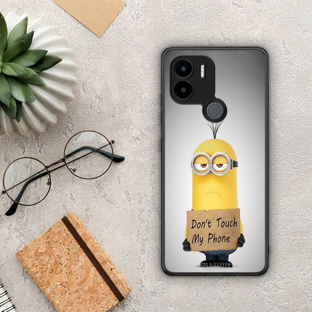Θήκη Xiaomi Redmi A1+ / A2+ Text Minion από τη Smartfits με σχέδιο στο πίσω μέρος και μαύρο περίβλημα | Xiaomi Redmi A1+ / A2+ Text Minion Case with Colorful Back and Black Bezels