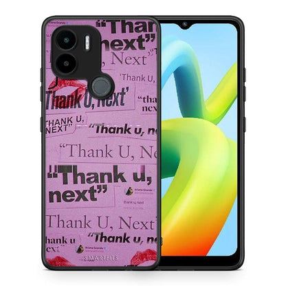 Θήκη Xiaomi Redmi A1+ / A2+ Thank You Next από τη Smartfits με σχέδιο στο πίσω μέρος και μαύρο περίβλημα | Xiaomi Redmi A1+ / A2+ Thank You Next Case with Colorful Back and Black Bezels