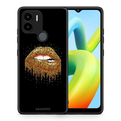 Θήκη Xiaomi Redmi A1+ / A2+ Valentine Golden από τη Smartfits με σχέδιο στο πίσω μέρος και μαύρο περίβλημα | Xiaomi Redmi A1+ / A2+ Valentine Golden Case with Colorful Back and Black Bezels