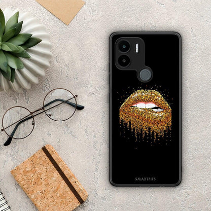 Θήκη Xiaomi Redmi A1+ / A2+ Valentine Golden από τη Smartfits με σχέδιο στο πίσω μέρος και μαύρο περίβλημα | Xiaomi Redmi A1+ / A2+ Valentine Golden Case with Colorful Back and Black Bezels