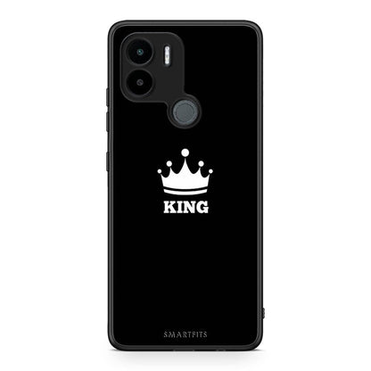 Θήκη Xiaomi Redmi A1+ / A2+ Valentine King από τη Smartfits με σχέδιο στο πίσω μέρος και μαύρο περίβλημα | Xiaomi Redmi A1+ / A2+ Valentine King Case with Colorful Back and Black Bezels