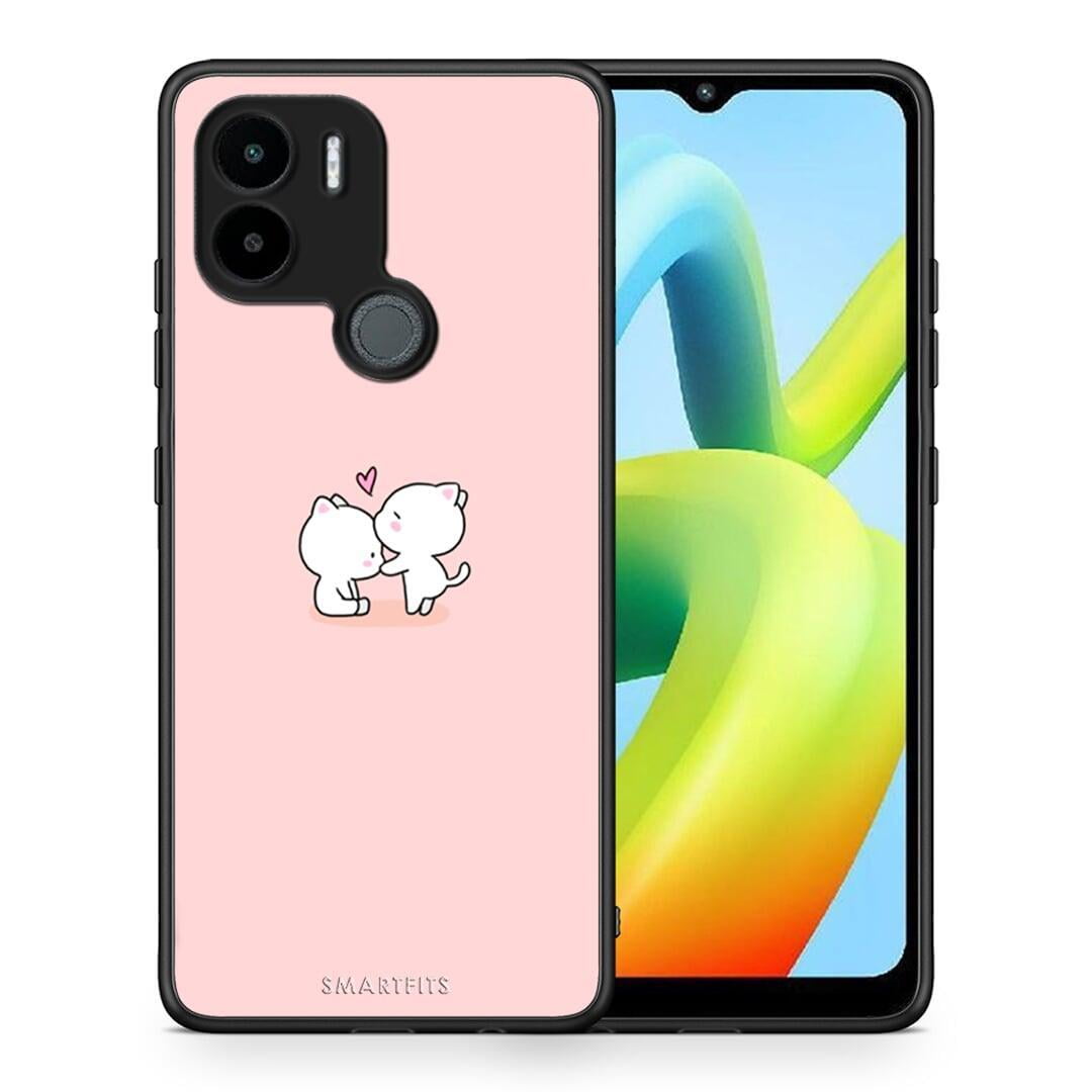 Θήκη Xiaomi Redmi A1+ / A2+ Valentine Love από τη Smartfits με σχέδιο στο πίσω μέρος και μαύρο περίβλημα | Xiaomi Redmi A1+ / A2+ Valentine Love Case with Colorful Back and Black Bezels