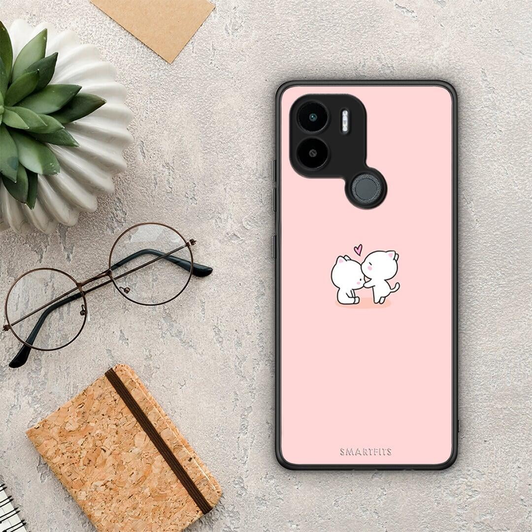 Θήκη Xiaomi Redmi A1+ / A2+ Valentine Love από τη Smartfits με σχέδιο στο πίσω μέρος και μαύρο περίβλημα | Xiaomi Redmi A1+ / A2+ Valentine Love Case with Colorful Back and Black Bezels