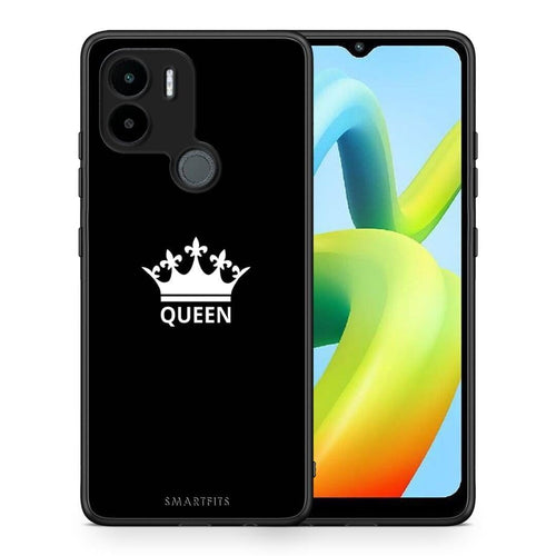 Θήκη Xiaomi Redmi A1+ / A2+ Valentine Queen από τη Smartfits με σχέδιο στο πίσω μέρος και μαύρο περίβλημα | Xiaomi Redmi A1+ / A2+ Valentine Queen Case with Colorful Back and Black Bezels