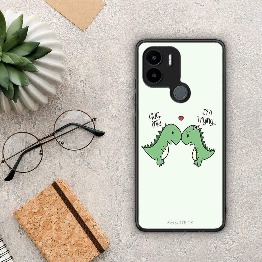 Θήκη Xiaomi Redmi A1+ / A2+ Valentine Rex από τη Smartfits με σχέδιο στο πίσω μέρος και μαύρο περίβλημα | Xiaomi Redmi A1+ / A2+ Valentine Rex Case with Colorful Back and Black Bezels