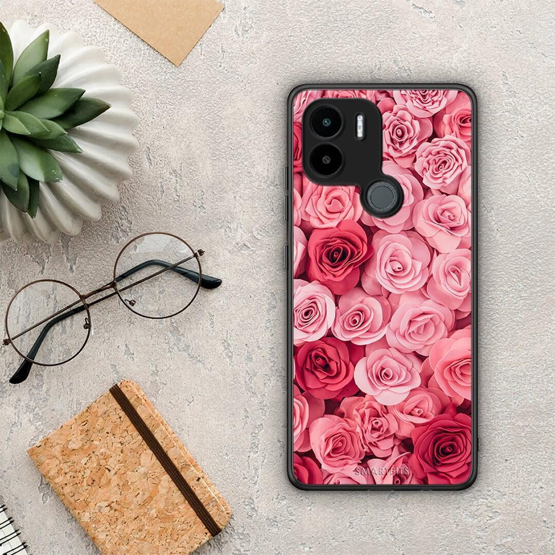 Θήκη Xiaomi Redmi A1+ / A2+ Valentine RoseGarden από τη Smartfits με σχέδιο στο πίσω μέρος και μαύρο περίβλημα | Xiaomi Redmi A1+ / A2+ Valentine RoseGarden Case with Colorful Back and Black Bezels
