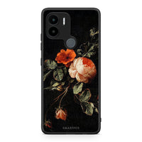 Thumbnail for Θήκη Xiaomi Redmi A1+ / A2+ Vintage Roses από τη Smartfits με σχέδιο στο πίσω μέρος και μαύρο περίβλημα | Xiaomi Redmi A1+ / A2+ Vintage Roses Case with Colorful Back and Black Bezels