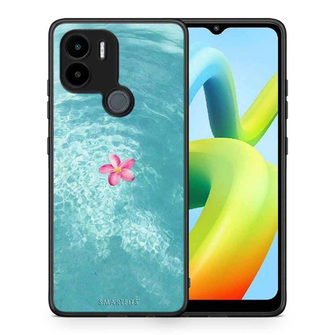 Θήκη Xiaomi Redmi A1+ / A2+ Water Flower από τη Smartfits με σχέδιο στο πίσω μέρος και μαύρο περίβλημα | Xiaomi Redmi A1+ / A2+ Water Flower Case with Colorful Back and Black Bezels