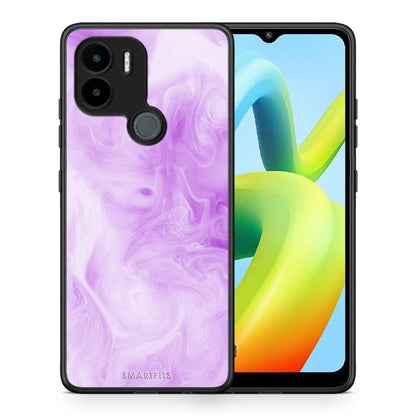 Θήκη Xiaomi Redmi A1+ / A2+ Watercolor Lavender από τη Smartfits με σχέδιο στο πίσω μέρος και μαύρο περίβλημα | Xiaomi Redmi A1+ / A2+ Watercolor Lavender Case with Colorful Back and Black Bezels