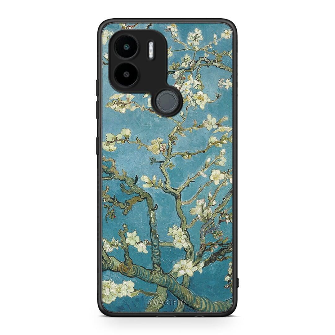 Θήκη Xiaomi Redmi A1+ / A2+ White Blossoms από τη Smartfits με σχέδιο στο πίσω μέρος και μαύρο περίβλημα | Xiaomi Redmi A1+ / A2+ White Blossoms Case with Colorful Back and Black Bezels