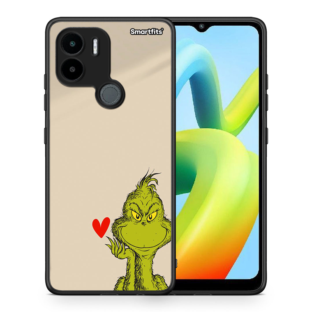 Θήκη Xiaomi Redmi A1+ / A2+ Xmas Grinch από τη Smartfits με σχέδιο στο πίσω μέρος και μαύρο περίβλημα | Xiaomi Redmi A1+ / A2+ Xmas Grinch Case with Colorful Back and Black Bezels