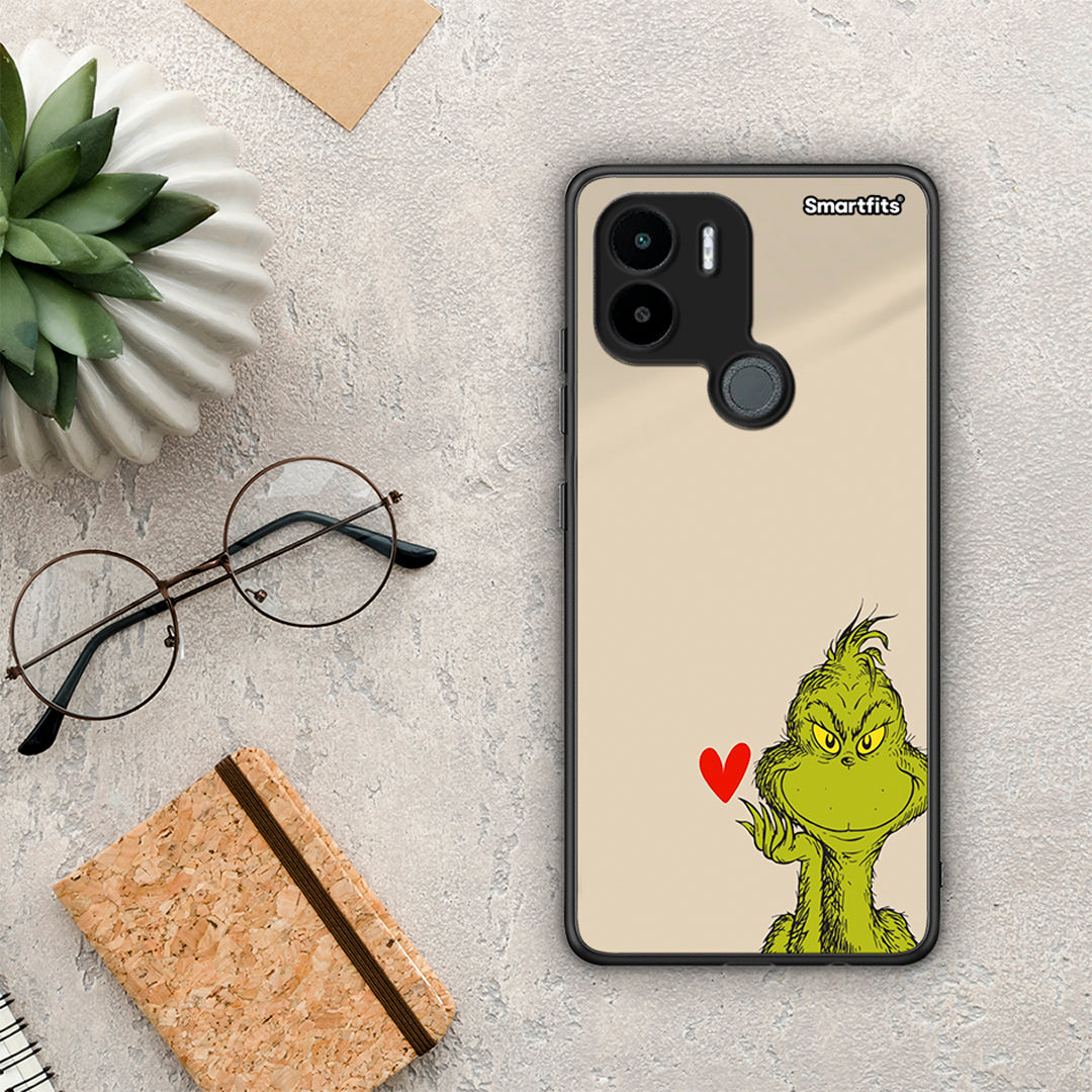 Θήκη Xiaomi Redmi A1+ / A2+ Xmas Grinch από τη Smartfits με σχέδιο στο πίσω μέρος και μαύρο περίβλημα | Xiaomi Redmi A1+ / A2+ Xmas Grinch Case with Colorful Back and Black Bezels