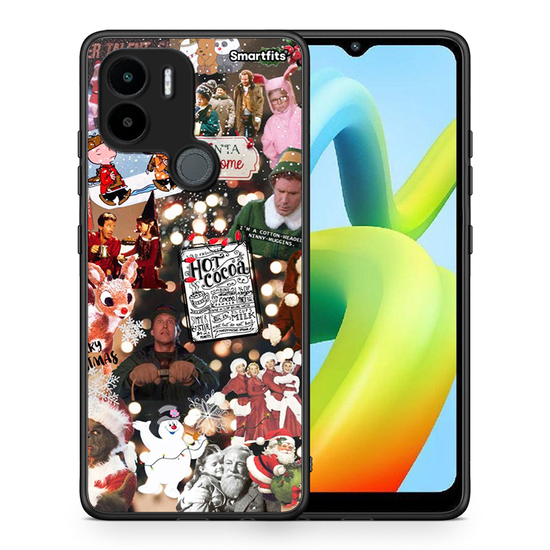 Θήκη Xiaomi Redmi A1+ / A2+ Xmas Movies από τη Smartfits με σχέδιο στο πίσω μέρος και μαύρο περίβλημα | Xiaomi Redmi A1+ / A2+ Xmas Movies Case with Colorful Back and Black Bezels
