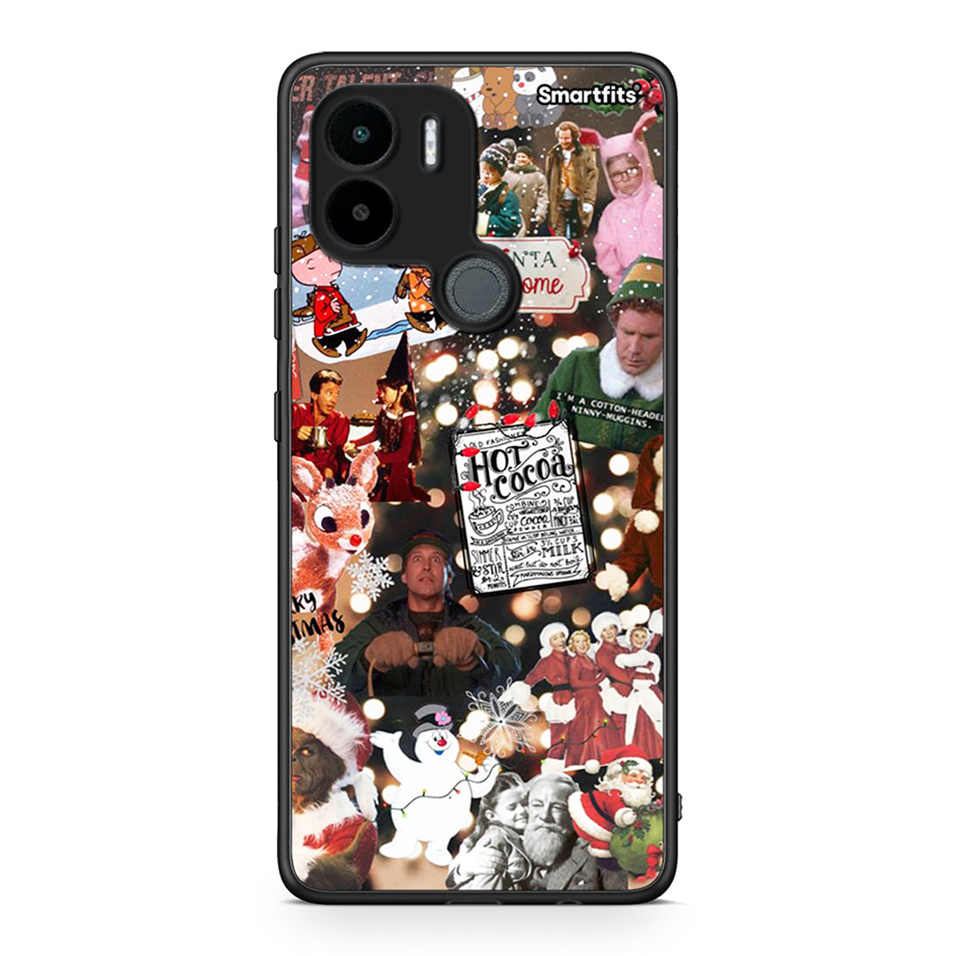 Θήκη Xiaomi Redmi A1+ / A2+ Xmas Movies από τη Smartfits με σχέδιο στο πίσω μέρος και μαύρο περίβλημα | Xiaomi Redmi A1+ / A2+ Xmas Movies Case with Colorful Back and Black Bezels