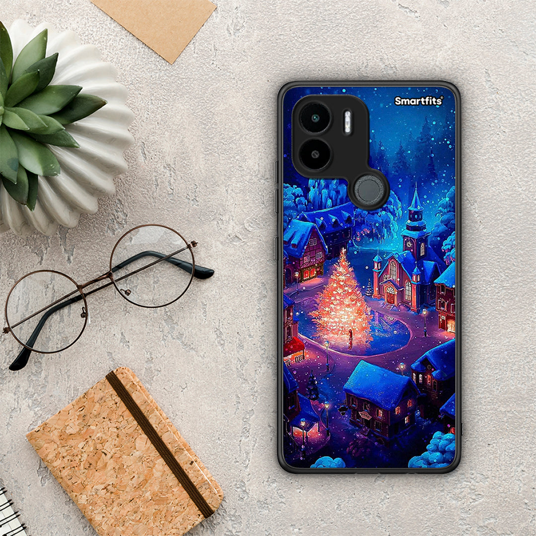Θήκη Xiaomi Redmi A1+ / A2+ Xmas Village από τη Smartfits με σχέδιο στο πίσω μέρος και μαύρο περίβλημα | Xiaomi Redmi A1+ / A2+ Xmas Village Case with Colorful Back and Black Bezels