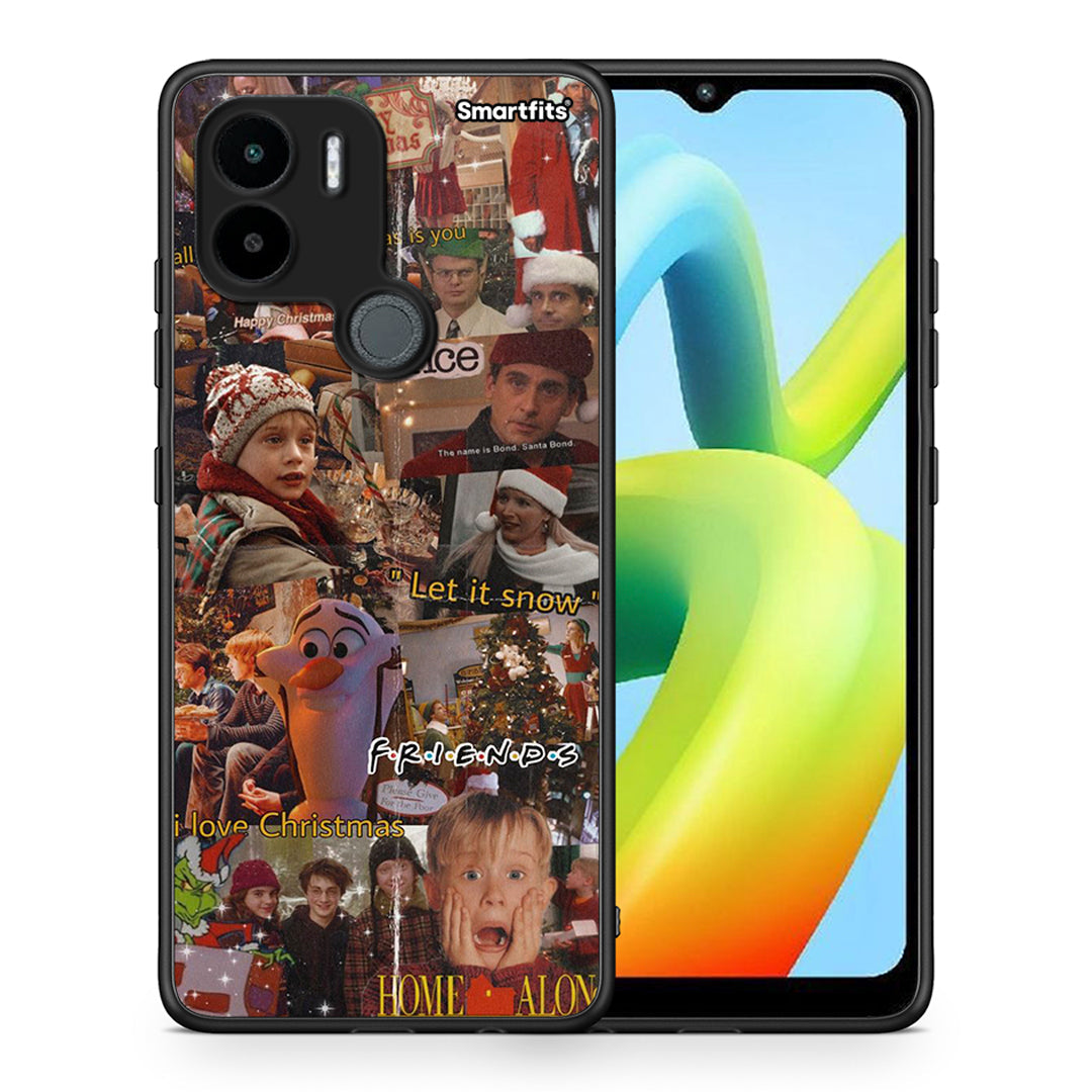 Θήκη Xiaomi Redmi A1+ / A2+ Xmas Wishes από τη Smartfits με σχέδιο στο πίσω μέρος και μαύρο περίβλημα | Xiaomi Redmi A1+ / A2+ Xmas Wishes Case with Colorful Back and Black Bezels