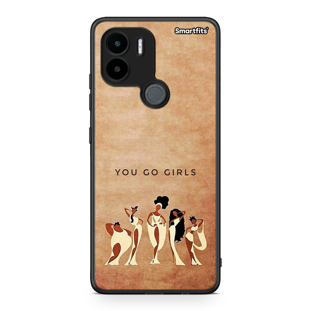 Θήκη Xiaomi Redmi A1+ / A2+ You Go Girl από τη Smartfits με σχέδιο στο πίσω μέρος και μαύρο περίβλημα | Xiaomi Redmi A1+ / A2+ You Go Girl Case with Colorful Back and Black Bezels