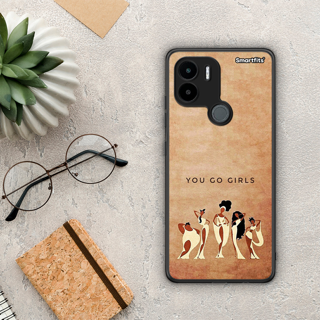 Θήκη Xiaomi Redmi A1+ / A2+ You Go Girl από τη Smartfits με σχέδιο στο πίσω μέρος και μαύρο περίβλημα | Xiaomi Redmi A1+ / A2+ You Go Girl Case with Colorful Back and Black Bezels