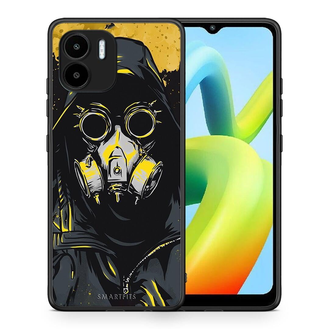 Θήκη Xiaomi Redmi A1 / A2 PopArt Mask από τη Smartfits με σχέδιο στο πίσω μέρος και μαύρο περίβλημα | Xiaomi Redmi A1 / A2 PopArt Mask Case with Colorful Back and Black Bezels