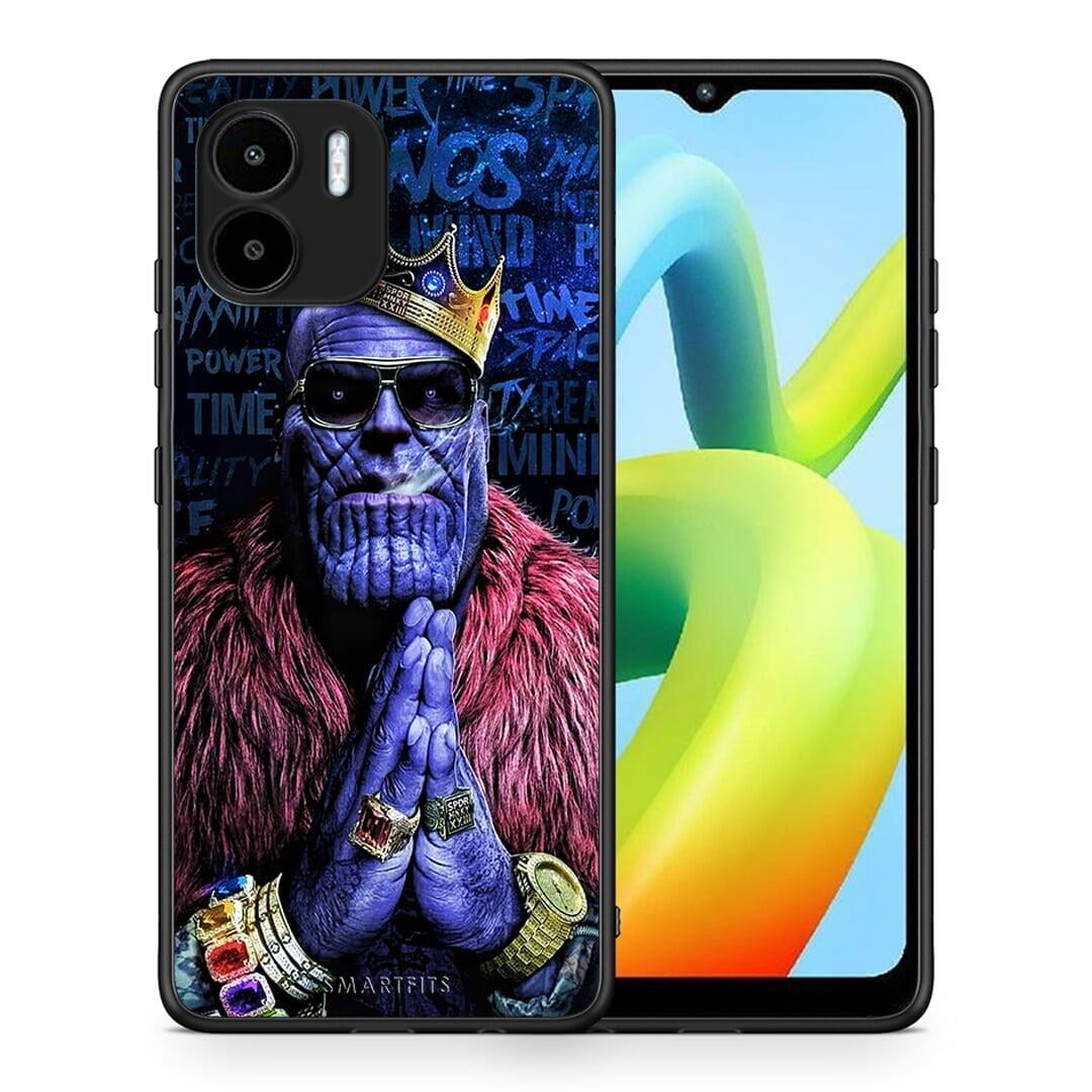 Θήκη Xiaomi Redmi A1 / A2 PopArt Thanos από τη Smartfits με σχέδιο στο πίσω μέρος και μαύρο περίβλημα | Xiaomi Redmi A1 / A2 PopArt Thanos Case with Colorful Back and Black Bezels