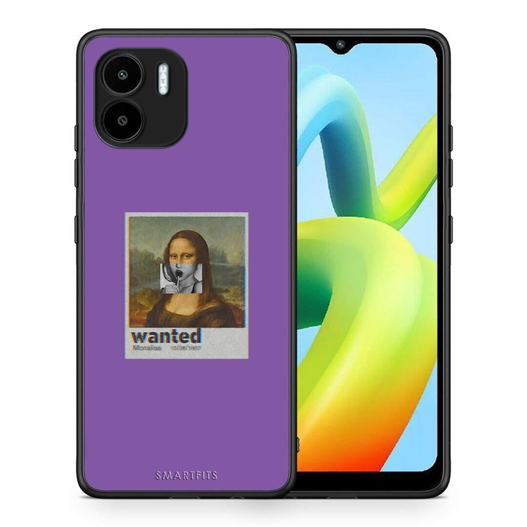 Θήκη Xiaomi Redmi A1 / A2 Popart Monalisa από τη Smartfits με σχέδιο στο πίσω μέρος και μαύρο περίβλημα | Xiaomi Redmi A1 / A2 Popart Monalisa Case with Colorful Back and Black Bezels