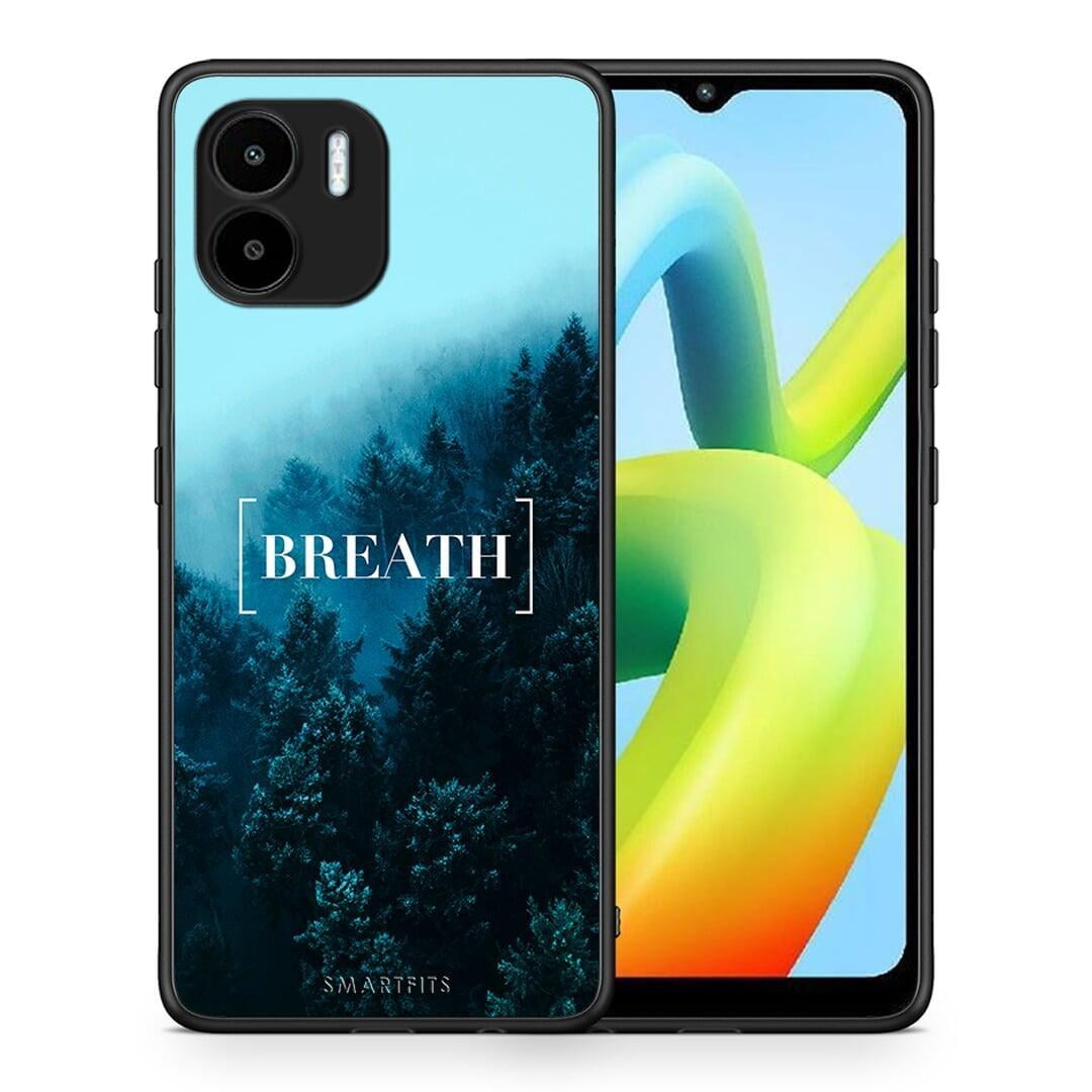 Θήκη Xiaomi Redmi A1 / A2 Quote Breath από τη Smartfits με σχέδιο στο πίσω μέρος και μαύρο περίβλημα | Xiaomi Redmi A1 / A2 Quote Breath Case with Colorful Back and Black Bezels