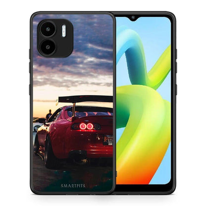Θήκη Xiaomi Redmi A1 / A2 Racing Supra από τη Smartfits με σχέδιο στο πίσω μέρος και μαύρο περίβλημα | Xiaomi Redmi A1 / A2 Racing Supra Case with Colorful Back and Black Bezels