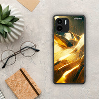 Thumbnail for Θήκη Xiaomi Redmi A1 / A2 Real Gold από τη Smartfits με σχέδιο στο πίσω μέρος και μαύρο περίβλημα | Xiaomi Redmi A1 / A2 Real Gold Case with Colorful Back and Black Bezels