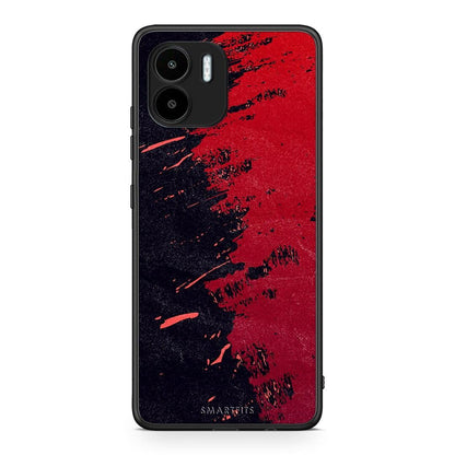 Θήκη Xiaomi Redmi A1 / A2 Red Paint από τη Smartfits με σχέδιο στο πίσω μέρος και μαύρο περίβλημα | Xiaomi Redmi A1 / A2 Red Paint Case with Colorful Back and Black Bezels