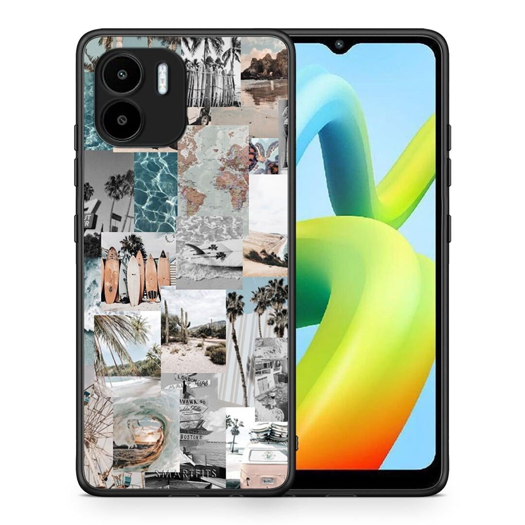 Θήκη Xiaomi Redmi A1 / A2 Retro Beach Life από τη Smartfits με σχέδιο στο πίσω μέρος και μαύρο περίβλημα | Xiaomi Redmi A1 / A2 Retro Beach Life Case with Colorful Back and Black Bezels