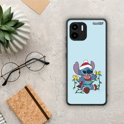 Θήκη Xiaomi Redmi A1 / A2 Santa Stich από τη Smartfits με σχέδιο στο πίσω μέρος και μαύρο περίβλημα | Xiaomi Redmi A1 / A2 Santa Stich Case with Colorful Back and Black Bezels