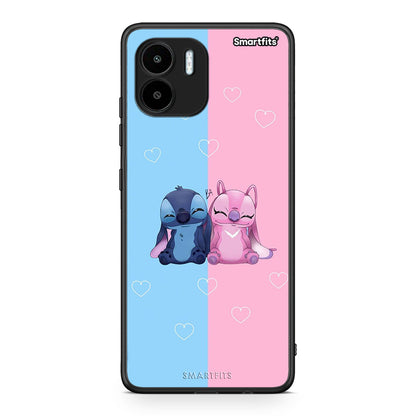 Θήκη Xiaomi Redmi A1 / A2 Stitch And Angel από τη Smartfits με σχέδιο στο πίσω μέρος και μαύρο περίβλημα | Xiaomi Redmi A1 / A2 Stitch And Angel Case with Colorful Back and Black Bezels
