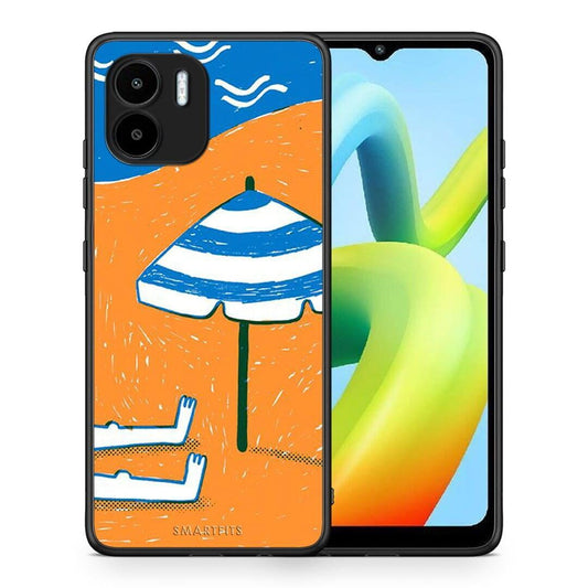 Θήκη Xiaomi Redmi A1 / A2 Summering από τη Smartfits με σχέδιο στο πίσω μέρος και μαύρο περίβλημα | Xiaomi Redmi A1 / A2 Summering Case with Colorful Back and Black Bezels