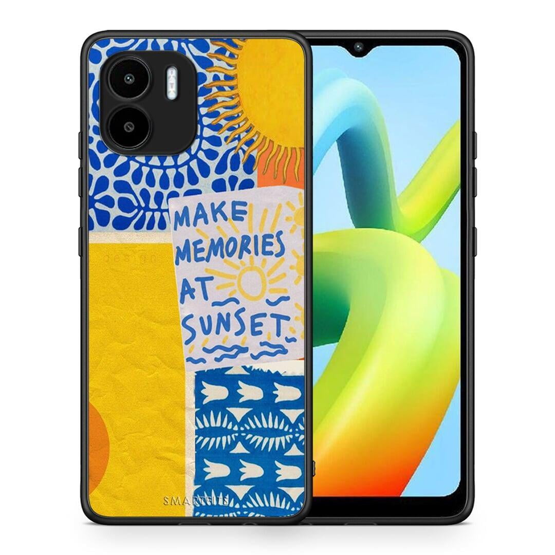 Θήκη Xiaomi Redmi A1 / A2 Sunset Memories από τη Smartfits με σχέδιο στο πίσω μέρος και μαύρο περίβλημα | Xiaomi Redmi A1 / A2 Sunset Memories Case with Colorful Back and Black Bezels