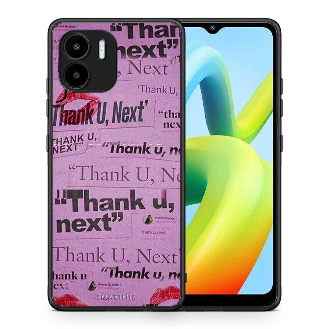 Θήκη Xiaomi Redmi A1 / A2 Thank You Next από τη Smartfits με σχέδιο στο πίσω μέρος και μαύρο περίβλημα | Xiaomi Redmi A1 / A2 Thank You Next Case with Colorful Back and Black Bezels