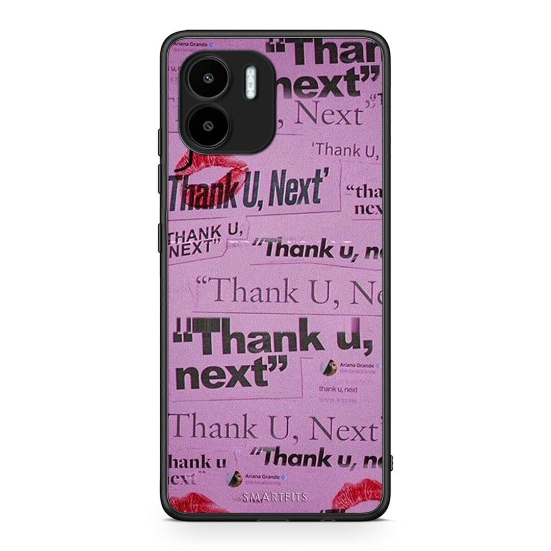 Θήκη Xiaomi Redmi A1 / A2 Thank You Next από τη Smartfits με σχέδιο στο πίσω μέρος και μαύρο περίβλημα | Xiaomi Redmi A1 / A2 Thank You Next Case with Colorful Back and Black Bezels