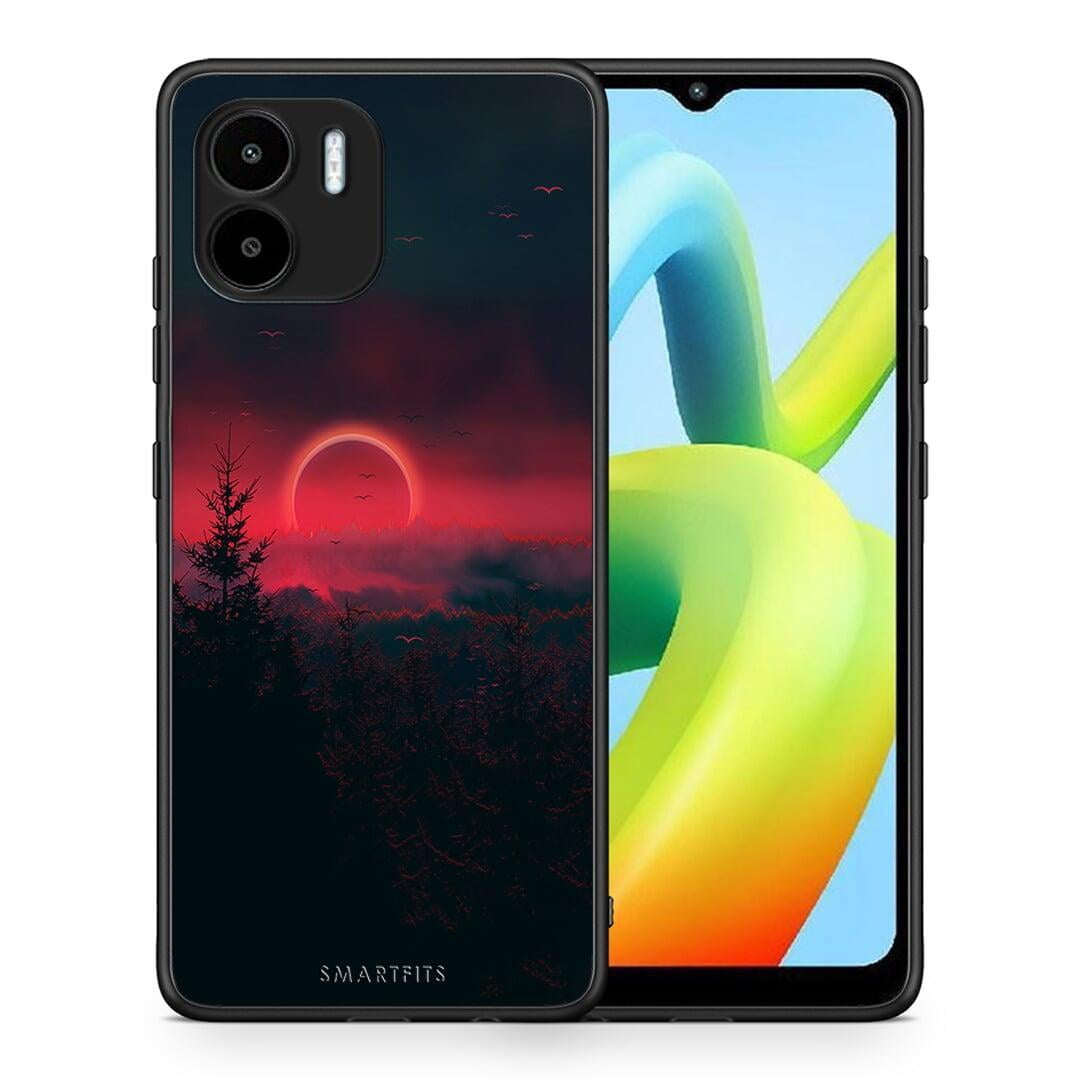 Θήκη Xiaomi Redmi A1 / A2 Tropic Sunset από τη Smartfits με σχέδιο στο πίσω μέρος και μαύρο περίβλημα | Xiaomi Redmi A1 / A2 Tropic Sunset Case with Colorful Back and Black Bezels