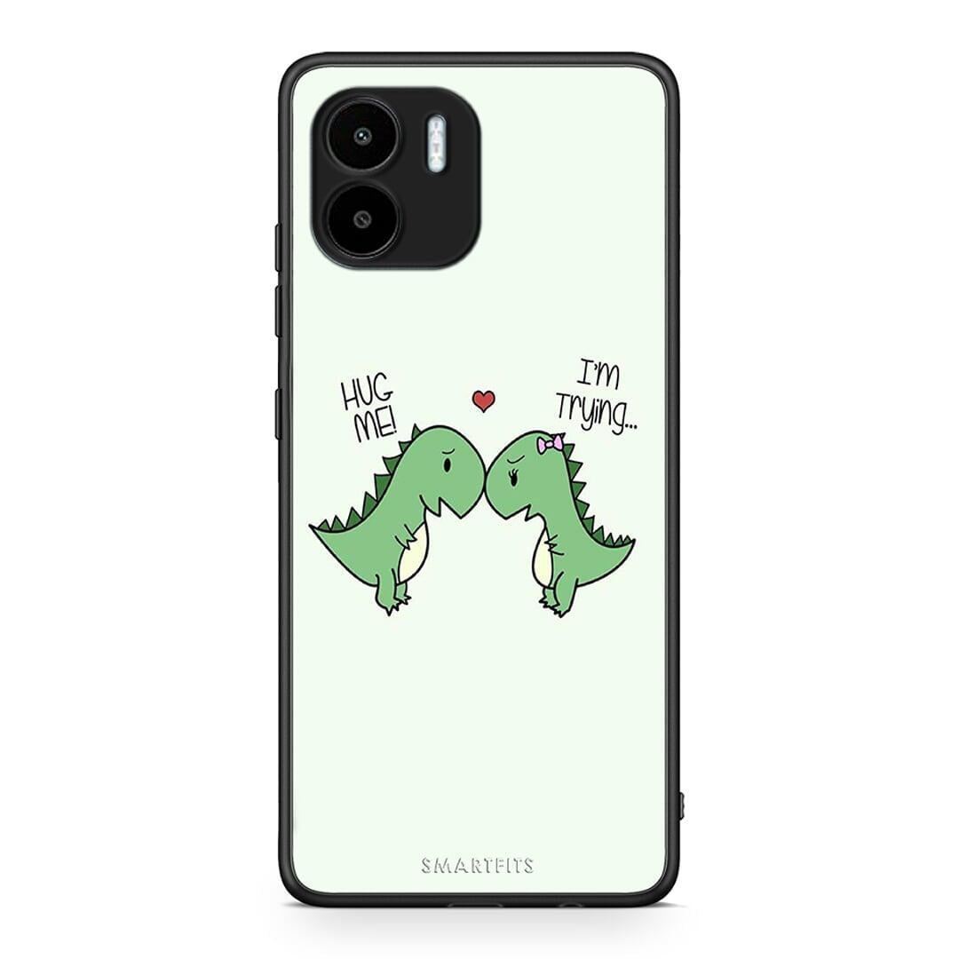 Θήκη Xiaomi Redmi A1 / A2 Valentine Rex από τη Smartfits με σχέδιο στο πίσω μέρος και μαύρο περίβλημα | Xiaomi Redmi A1 / A2 Valentine Rex Case with Colorful Back and Black Bezels