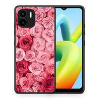 Thumbnail for Θήκη Xiaomi Redmi A1 / A2 Valentine RoseGarden από τη Smartfits με σχέδιο στο πίσω μέρος και μαύρο περίβλημα | Xiaomi Redmi A1 / A2 Valentine RoseGarden Case with Colorful Back and Black Bezels